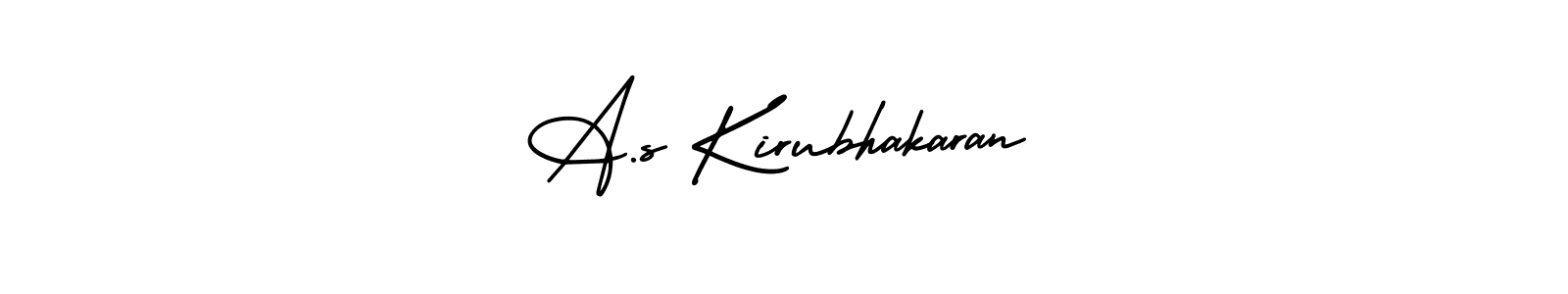 This is the best signature style for the A.s Kirubhakaran name. Also you like these signature font (AmerikaSignatureDemo-Regular). Mix name signature. A.s Kirubhakaran signature style 3 images and pictures png