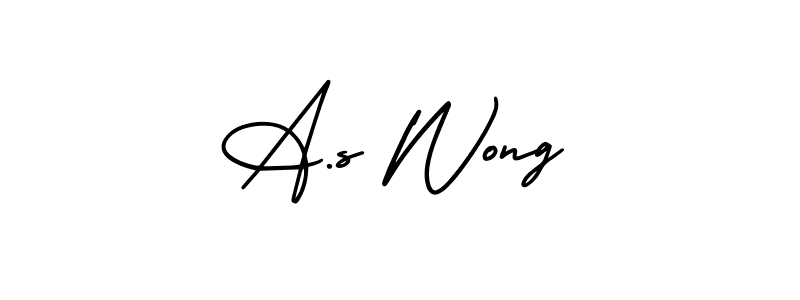 How to Draw A.s Wong signature style? AmerikaSignatureDemo-Regular is a latest design signature styles for name A.s Wong. A.s Wong signature style 3 images and pictures png