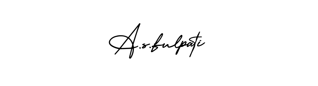 You should practise on your own different ways (AmerikaSignatureDemo-Regular) to write your name (A.s.fulpati) in signature. don't let someone else do it for you. A.s.fulpati signature style 3 images and pictures png