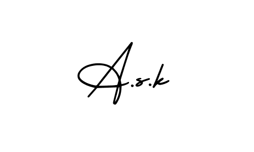 It looks lik you need a new signature style for name A.s.k. Design unique handwritten (AmerikaSignatureDemo-Regular) signature with our free signature maker in just a few clicks. A.s.k signature style 3 images and pictures png