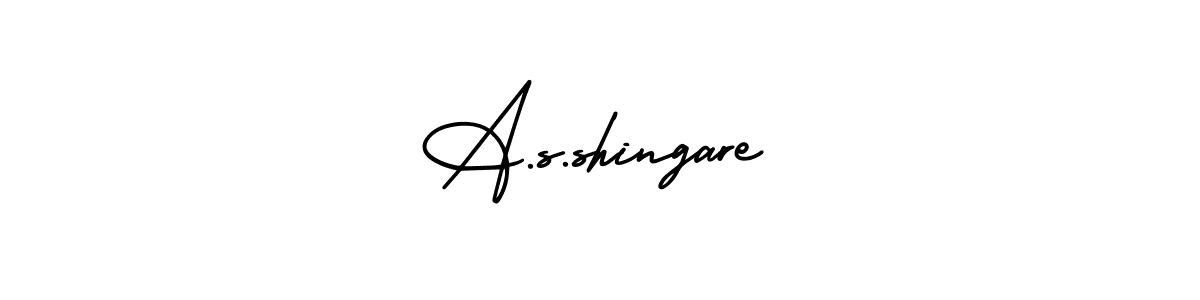 How to make A.s.shingare name signature. Use AmerikaSignatureDemo-Regular style for creating short signs online. This is the latest handwritten sign. A.s.shingare signature style 3 images and pictures png