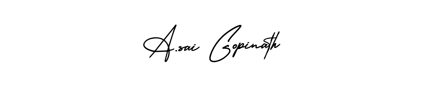 You should practise on your own different ways (AmerikaSignatureDemo-Regular) to write your name (A.sai Gopinath) in signature. don't let someone else do it for you. A.sai Gopinath signature style 3 images and pictures png