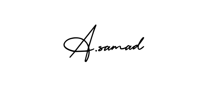 The best way (AmerikaSignatureDemo-Regular) to make a short signature is to pick only two or three words in your name. The name A.samad include a total of six letters. For converting this name. A.samad signature style 3 images and pictures png