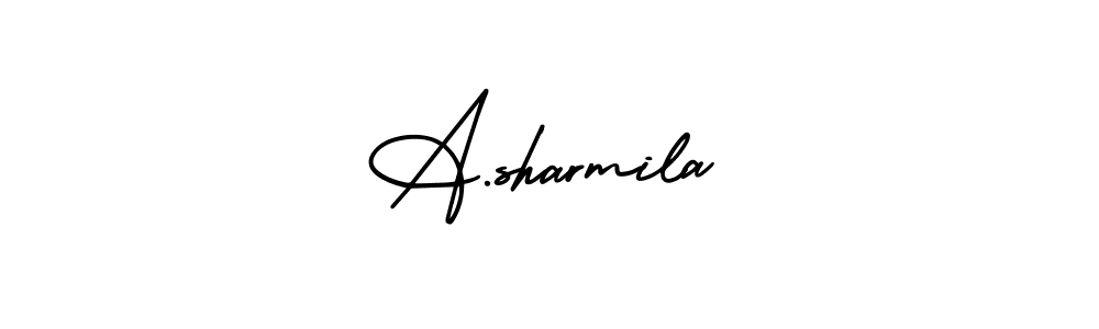 Also we have A.sharmila name is the best signature style. Create professional handwritten signature collection using AmerikaSignatureDemo-Regular autograph style. A.sharmila signature style 3 images and pictures png