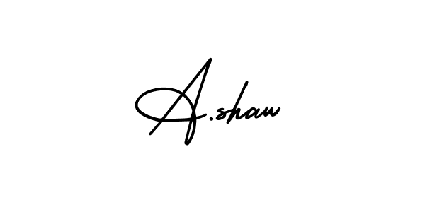 The best way (AmerikaSignatureDemo-Regular) to make a short signature is to pick only two or three words in your name. The name A.shaw include a total of six letters. For converting this name. A.shaw signature style 3 images and pictures png