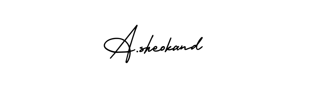 The best way (AmerikaSignatureDemo-Regular) to make a short signature is to pick only two or three words in your name. The name A.sheokand include a total of six letters. For converting this name. A.sheokand signature style 3 images and pictures png
