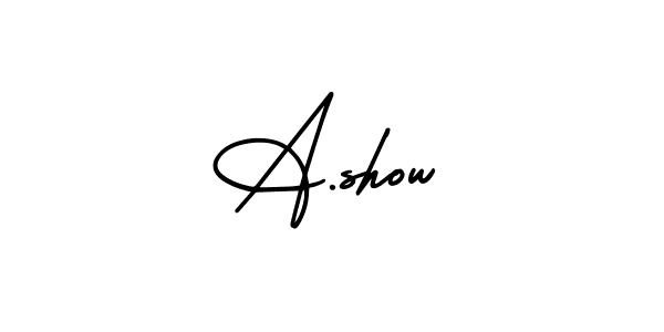 Use a signature maker to create a handwritten signature online. With this signature software, you can design (AmerikaSignatureDemo-Regular) your own signature for name A.show. A.show signature style 3 images and pictures png