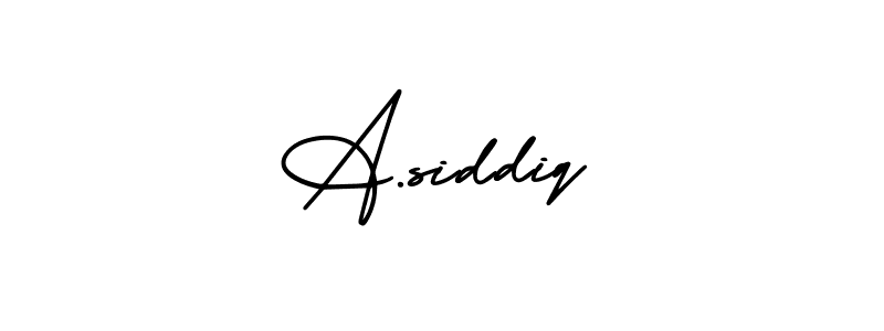 Use a signature maker to create a handwritten signature online. With this signature software, you can design (AmerikaSignatureDemo-Regular) your own signature for name A.siddiq. A.siddiq signature style 3 images and pictures png