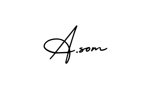 How to make A.som signature? AmerikaSignatureDemo-Regular is a professional autograph style. Create handwritten signature for A.som name. A.som signature style 3 images and pictures png