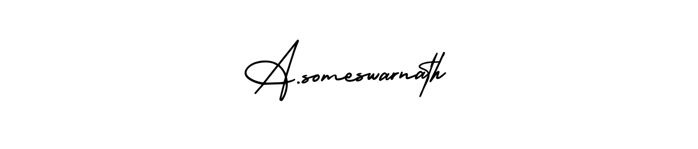 Make a beautiful signature design for name A.someswarnath. With this signature (AmerikaSignatureDemo-Regular) style, you can create a handwritten signature for free. A.someswarnath signature style 3 images and pictures png