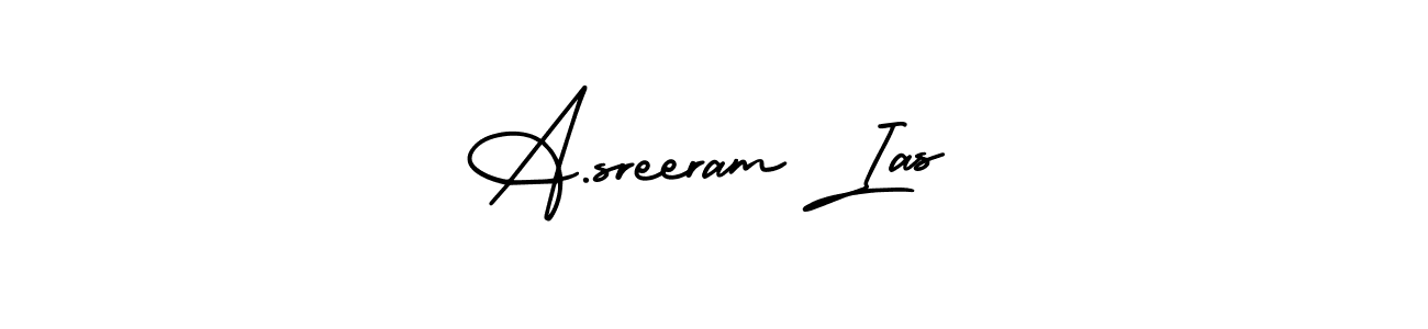 Create a beautiful signature design for name A.sreeram Ias. With this signature (AmerikaSignatureDemo-Regular) fonts, you can make a handwritten signature for free. A.sreeram Ias signature style 3 images and pictures png