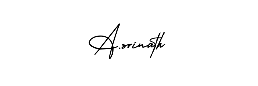 How to make A.srinath signature? AmerikaSignatureDemo-Regular is a professional autograph style. Create handwritten signature for A.srinath name. A.srinath signature style 3 images and pictures png