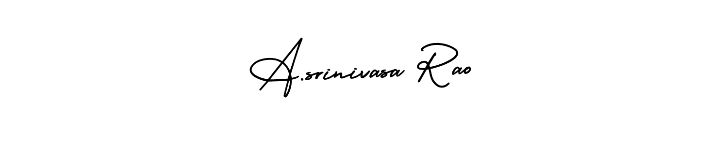 The best way (AmerikaSignatureDemo-Regular) to make a short signature is to pick only two or three words in your name. The name A.srinivasa Rao include a total of six letters. For converting this name. A.srinivasa Rao signature style 3 images and pictures png