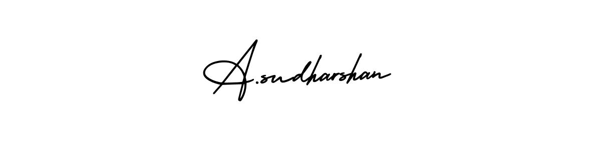 A.sudharshan stylish signature style. Best Handwritten Sign (AmerikaSignatureDemo-Regular) for my name. Handwritten Signature Collection Ideas for my name A.sudharshan. A.sudharshan signature style 3 images and pictures png