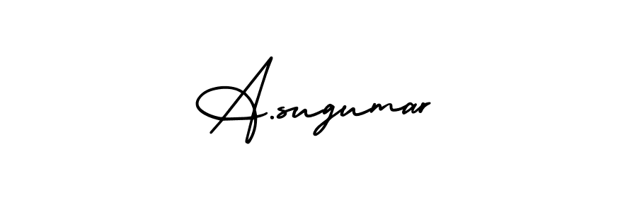 Similarly AmerikaSignatureDemo-Regular is the best handwritten signature design. Signature creator online .You can use it as an online autograph creator for name A.sugumar. A.sugumar signature style 3 images and pictures png