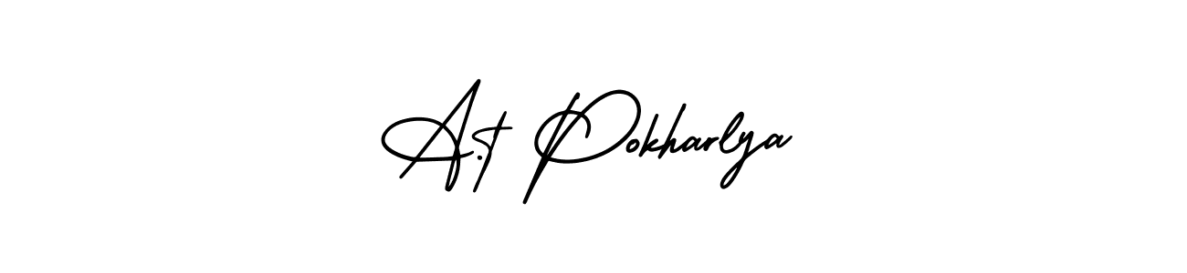 Also You can easily find your signature by using the search form. We will create A.t Pokharlya name handwritten signature images for you free of cost using AmerikaSignatureDemo-Regular sign style. A.t Pokharlya signature style 3 images and pictures png