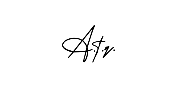 You should practise on your own different ways (AmerikaSignatureDemo-Regular) to write your name (A.t.q.) in signature. don't let someone else do it for you. A.t.q. signature style 3 images and pictures png