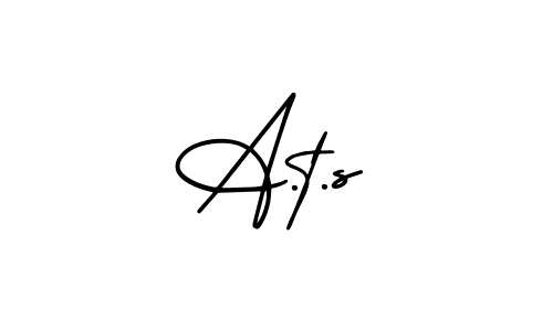 Use a signature maker to create a handwritten signature online. With this signature software, you can design (AmerikaSignatureDemo-Regular) your own signature for name A.t.s. A.t.s signature style 3 images and pictures png