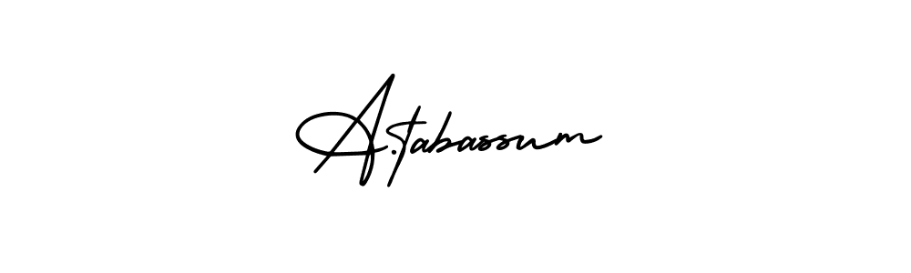 Make a beautiful signature design for name A.tabassum. Use this online signature maker to create a handwritten signature for free. A.tabassum signature style 3 images and pictures png