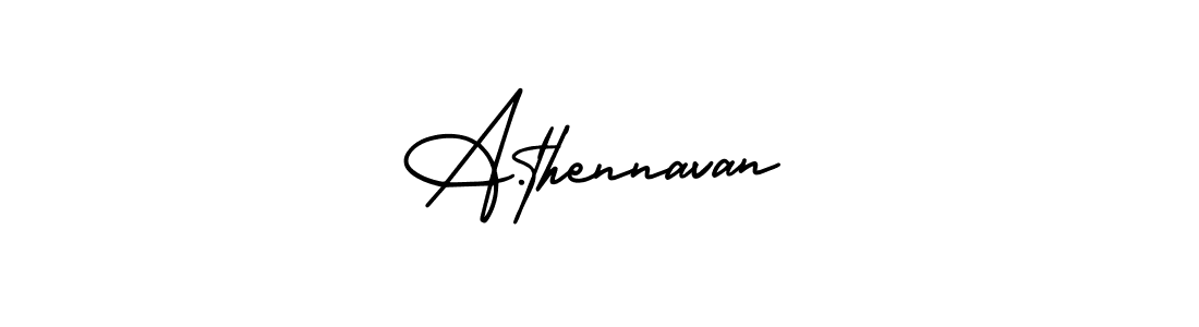 Make a beautiful signature design for name A.thennavan. With this signature (AmerikaSignatureDemo-Regular) style, you can create a handwritten signature for free. A.thennavan signature style 3 images and pictures png