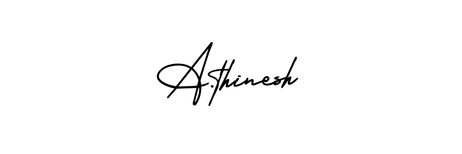 This is the best signature style for the A.thinesh name. Also you like these signature font (AmerikaSignatureDemo-Regular). Mix name signature. A.thinesh signature style 3 images and pictures png