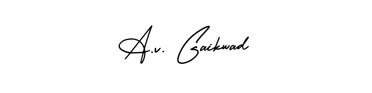 You can use this online signature creator to create a handwritten signature for the name A.v. Gaikwad. This is the best online autograph maker. A.v. Gaikwad signature style 3 images and pictures png