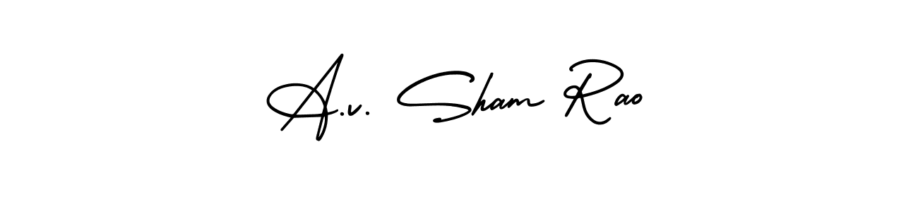 You can use this online signature creator to create a handwritten signature for the name A.v. Sham Rao. This is the best online autograph maker. A.v. Sham Rao signature style 3 images and pictures png