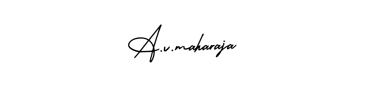 This is the best signature style for the A.v.maharaja name. Also you like these signature font (AmerikaSignatureDemo-Regular). Mix name signature. A.v.maharaja signature style 3 images and pictures png