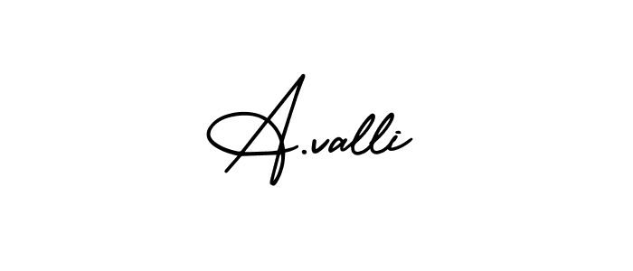 Similarly AmerikaSignatureDemo-Regular is the best handwritten signature design. Signature creator online .You can use it as an online autograph creator for name A.valli. A.valli signature style 3 images and pictures png