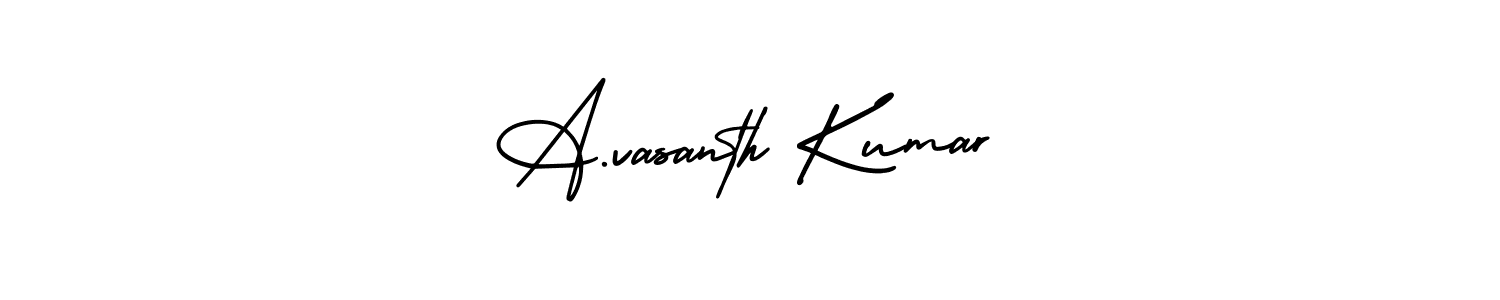 Similarly AmerikaSignatureDemo-Regular is the best handwritten signature design. Signature creator online .You can use it as an online autograph creator for name A.vasanth Kumar. A.vasanth Kumar signature style 3 images and pictures png