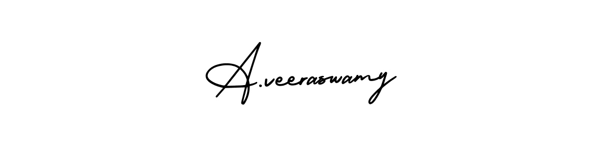How to make A.veeraswamy name signature. Use AmerikaSignatureDemo-Regular style for creating short signs online. This is the latest handwritten sign. A.veeraswamy signature style 3 images and pictures png
