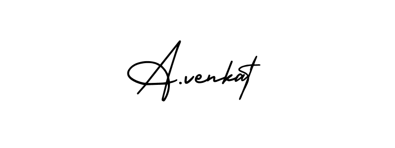 You should practise on your own different ways (AmerikaSignatureDemo-Regular) to write your name (A.venkat) in signature. don't let someone else do it for you. A.venkat signature style 3 images and pictures png