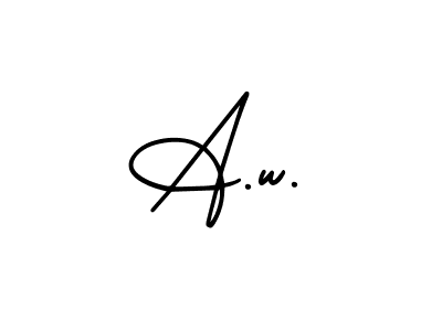 You can use this online signature creator to create a handwritten signature for the name A.w.. This is the best online autograph maker. A.w. signature style 3 images and pictures png