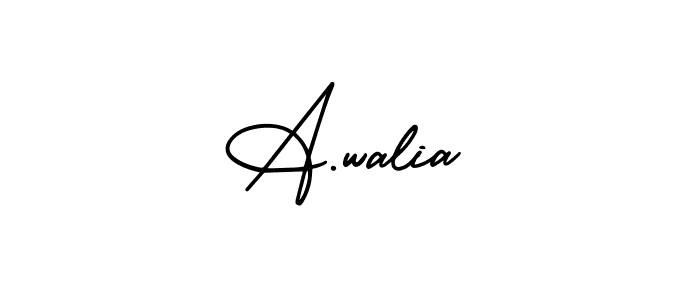 Make a beautiful signature design for name A.walia. With this signature (AmerikaSignatureDemo-Regular) style, you can create a handwritten signature for free. A.walia signature style 3 images and pictures png