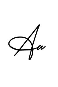 Make a beautiful signature design for name Aa. With this signature (AmerikaSignatureDemo-Regular) style, you can create a handwritten signature for free. Aa signature style 3 images and pictures png