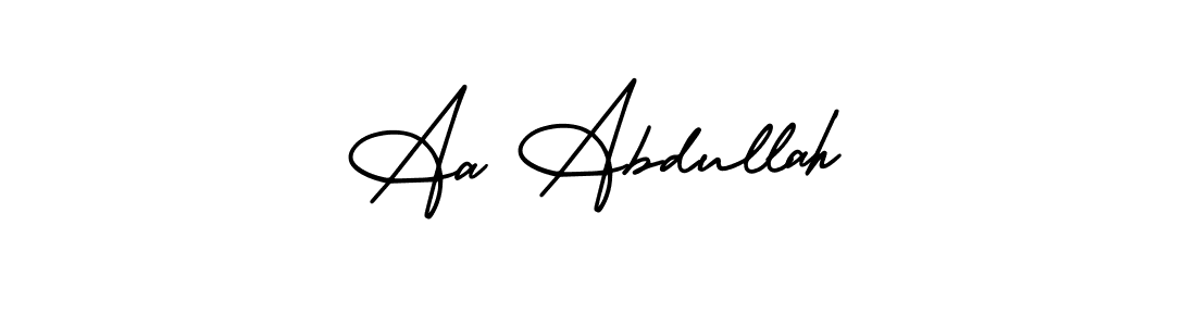 How to Draw Aa Abdullah signature style? AmerikaSignatureDemo-Regular is a latest design signature styles for name Aa Abdullah. Aa Abdullah signature style 3 images and pictures png
