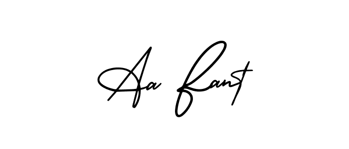 How to make Aa Fant signature? AmerikaSignatureDemo-Regular is a professional autograph style. Create handwritten signature for Aa Fant name. Aa Fant signature style 3 images and pictures png