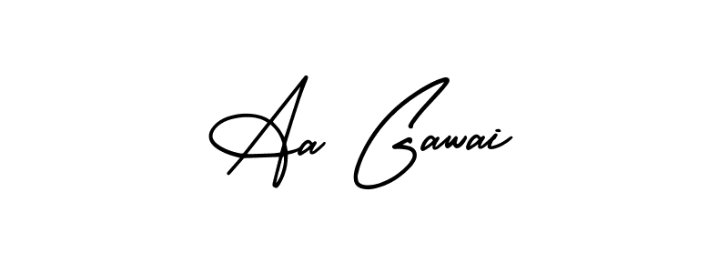 Design your own signature with our free online signature maker. With this signature software, you can create a handwritten (AmerikaSignatureDemo-Regular) signature for name Aa Gawai. Aa Gawai signature style 3 images and pictures png
