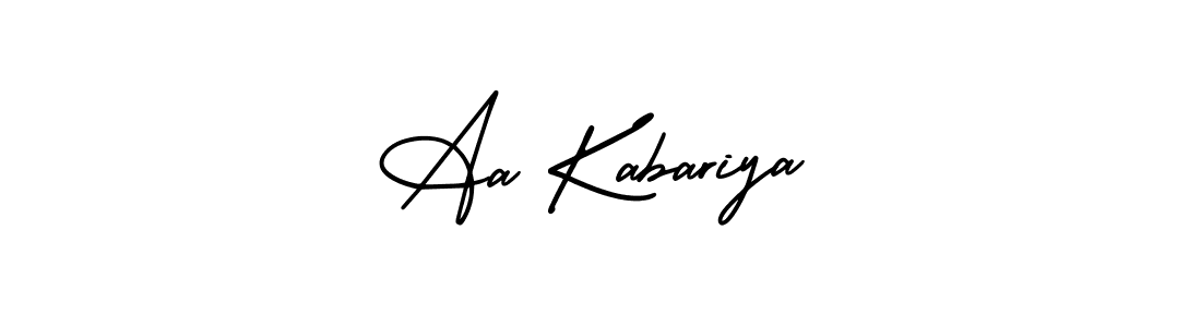 Create a beautiful signature design for name Aa Kabariya. With this signature (AmerikaSignatureDemo-Regular) fonts, you can make a handwritten signature for free. Aa Kabariya signature style 3 images and pictures png