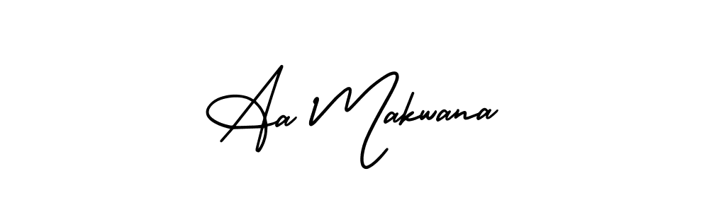 How to make Aa Makwana name signature. Use AmerikaSignatureDemo-Regular style for creating short signs online. This is the latest handwritten sign. Aa Makwana signature style 3 images and pictures png