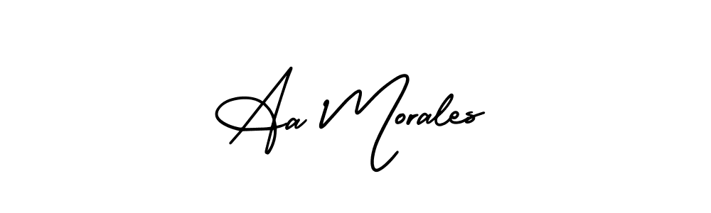 Similarly AmerikaSignatureDemo-Regular is the best handwritten signature design. Signature creator online .You can use it as an online autograph creator for name Aa Morales. Aa Morales signature style 3 images and pictures png