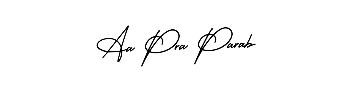 How to make Aa Pra Parab name signature. Use AmerikaSignatureDemo-Regular style for creating short signs online. This is the latest handwritten sign. Aa Pra Parab signature style 3 images and pictures png