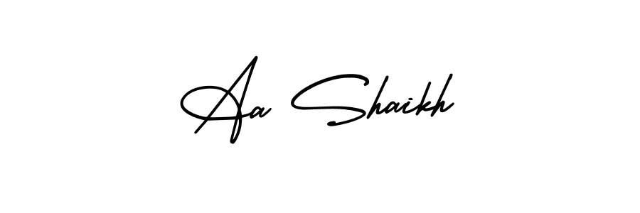 if you are searching for the best signature style for your name Aa Shaikh. so please give up your signature search. here we have designed multiple signature styles  using AmerikaSignatureDemo-Regular. Aa Shaikh signature style 3 images and pictures png