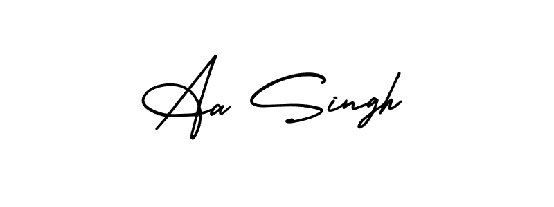 Similarly AmerikaSignatureDemo-Regular is the best handwritten signature design. Signature creator online .You can use it as an online autograph creator for name Aa Singh. Aa Singh signature style 3 images and pictures png