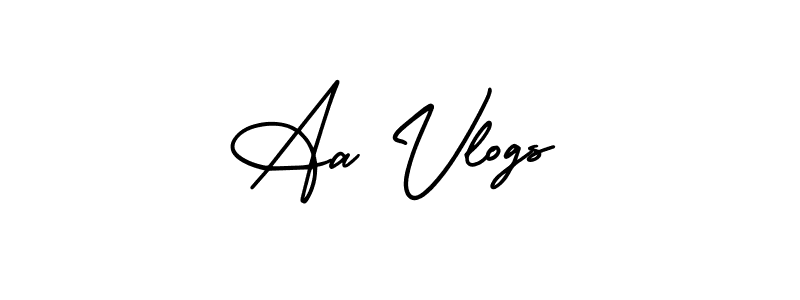 Also You can easily find your signature by using the search form. We will create Aa Vlogs name handwritten signature images for you free of cost using AmerikaSignatureDemo-Regular sign style. Aa Vlogs signature style 3 images and pictures png