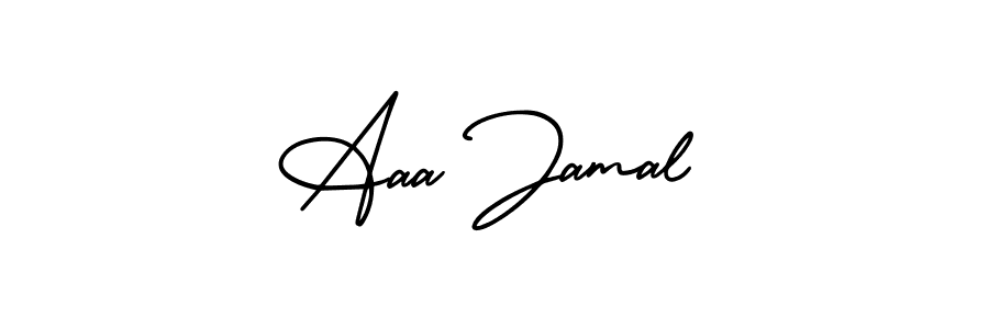 You should practise on your own different ways (AmerikaSignatureDemo-Regular) to write your name (Aaa Jamal) in signature. don't let someone else do it for you. Aaa Jamal signature style 3 images and pictures png