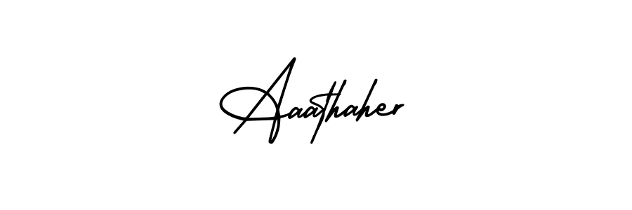 Design your own signature with our free online signature maker. With this signature software, you can create a handwritten (AmerikaSignatureDemo-Regular) signature for name Aaathaher. Aaathaher signature style 3 images and pictures png