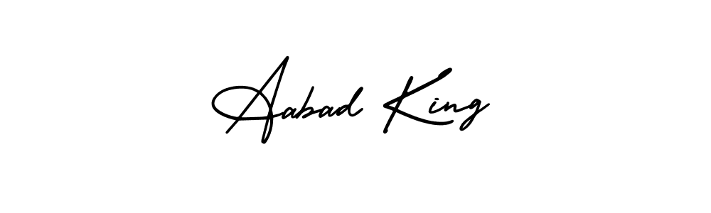 Create a beautiful signature design for name Aabad King. With this signature (AmerikaSignatureDemo-Regular) fonts, you can make a handwritten signature for free. Aabad King signature style 3 images and pictures png