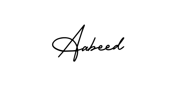 Use a signature maker to create a handwritten signature online. With this signature software, you can design (AmerikaSignatureDemo-Regular) your own signature for name Aabeed. Aabeed signature style 3 images and pictures png