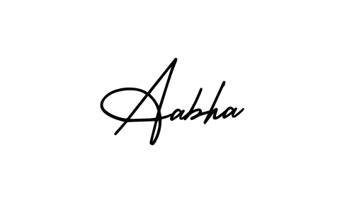 Aabha stylish signature style. Best Handwritten Sign (AmerikaSignatureDemo-Regular) for my name. Handwritten Signature Collection Ideas for my name Aabha. Aabha signature style 3 images and pictures png